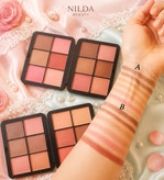 پلت کانتور و رژگونه 12 رنگ دیاموند (Diamond Beauty) - پیگمنت بالا